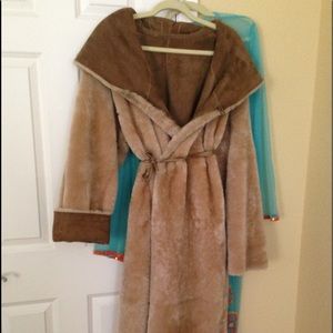 Perry Ellis full length shearling coat